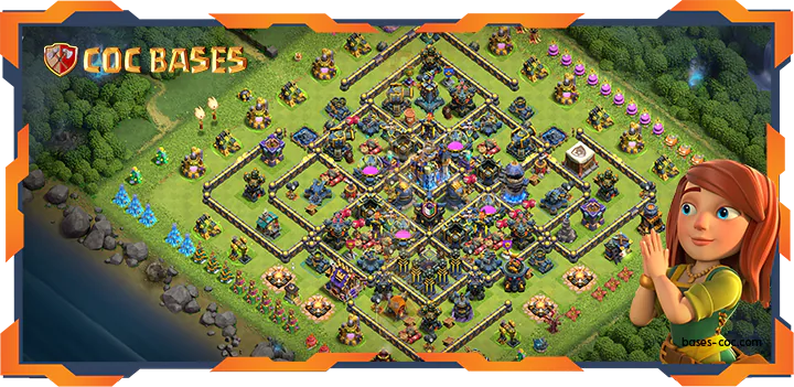 Top Farming Base TH18 with Link, Hybrid Layout - Clash of Clans (36)