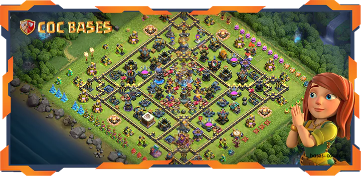 Top Farming Base TH18 with Link, Hybrid Layout - Clash of Clans (47)