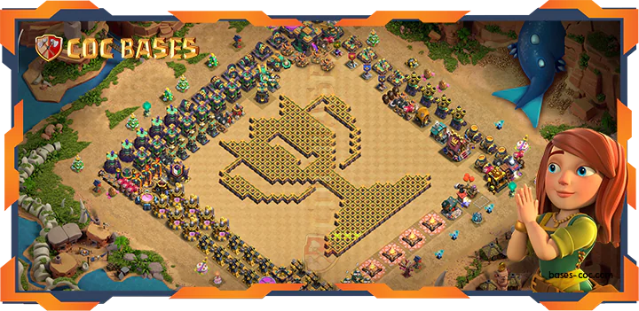 Top Troll Base TH14 with Link, Funny Layout - Clash of Clans (357)