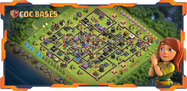 Top Trophy Base TH18 with Link, Anti AirDragon, Defense, Legend League Layout - Clash of Clans (15)
