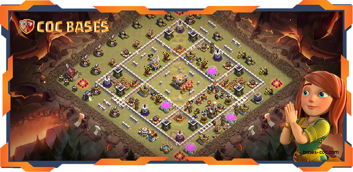 Top War Base TH11 with Link, Trophy, Anti 3 Star Layout - Clash of Clans (326)