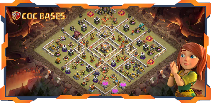 Top War Base TH11 with Link, Trophy, Anti 3 Star Layout - Clash of Clans (341)