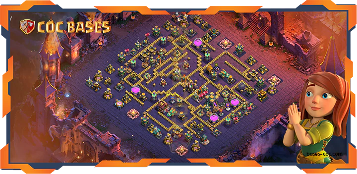 Top War Base TH14 with link, Anti 3 Star Layout - Clash of Clans (373)