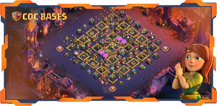 Top War Base TH14 with link, Hybrid, Anti 2 Star, Trophy Layout - Clash of Clans (385)