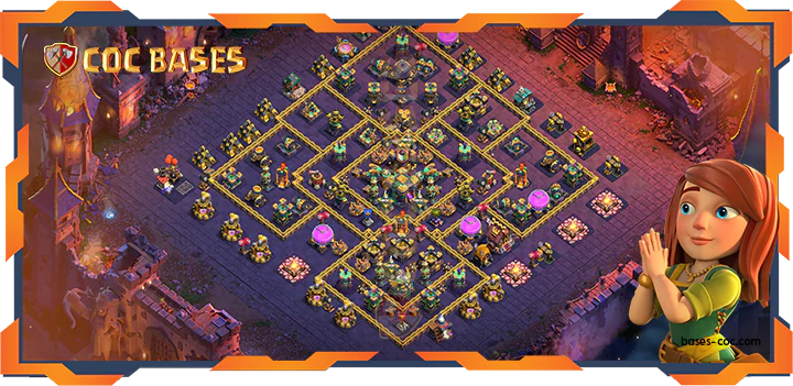 Top War Base TH14 with link, Trophy, Anti 2 Star, Anti AirElectro Layout - Clash of Clans (369)