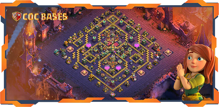 Top War Base TH14 with link, Trophy, Anti 2 Star, Anti AirElectro Layout - Clash of Clans (386)