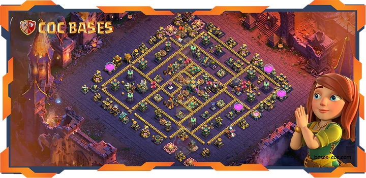 Top War Base TH14 with link, Trophy, Anti 3 Star, Anti AirElectro Layout - Clash of Clans (374)
