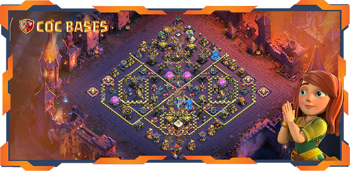 Top War Base TH18 with Link, Anti 2 Star, Defense, Anti Everything Layout - Clash of Clans (63)
