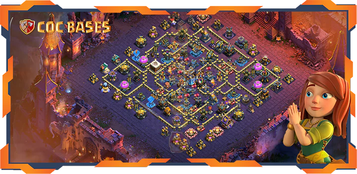 Top War Base TH18 with Link, Anti 2 Star, Defense, Anti Everything Layout - Clash of Clans (73)