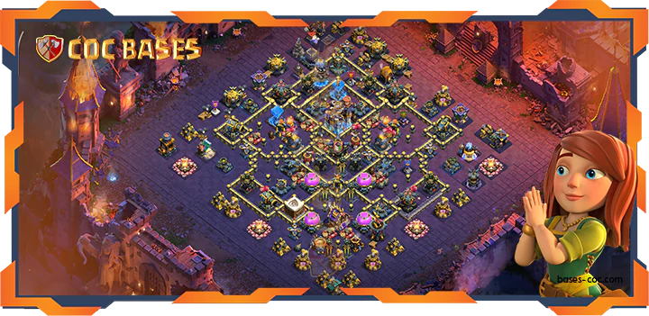 Top War Base TH18 with Link, Anti 3 Star, Anti Everything Layout - Clash of Clans (56)