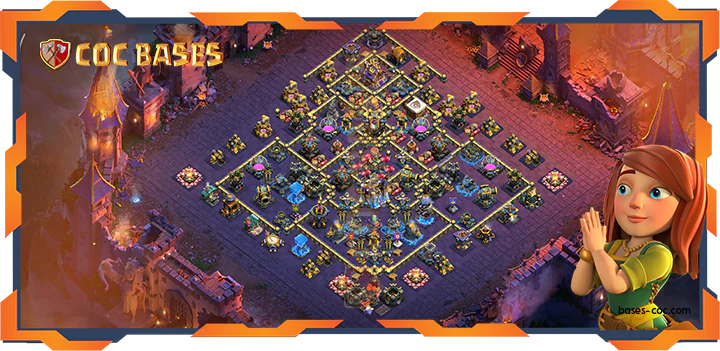 Top War Base TH18 with Link, Anti 3 Star Layout - Clash of Clans (22)