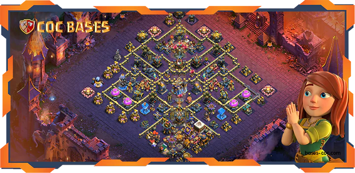 Top War Base TH18 with Link, Anti 3 Star Layout - Clash of Clans (55)