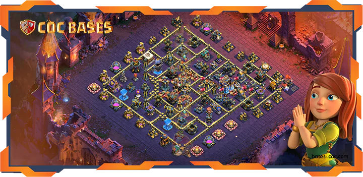 Top War Base TH18 with Link, Anti Air Electro Dragon, Defense Layout - Clash of Clans (01)
