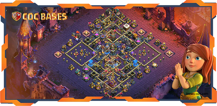 Top War Base TH18 with Link, Anti AirElectro Dragon, Defense Layout - Clash of Clans (19)
