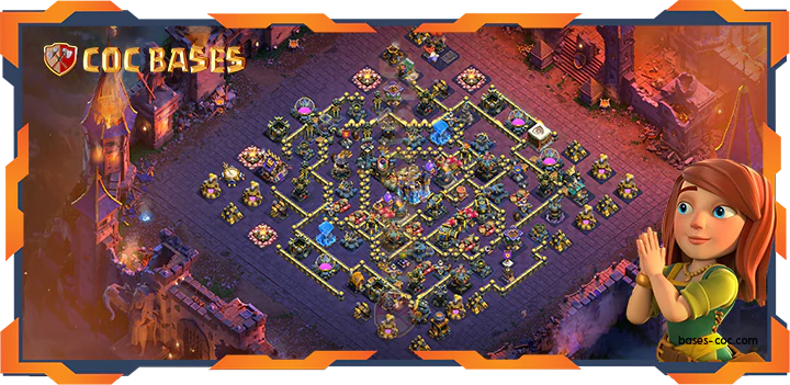 Top War Base TH18 with Link, Anti Everything, Anti 3 Star Layout - Clash of Clans (31)
