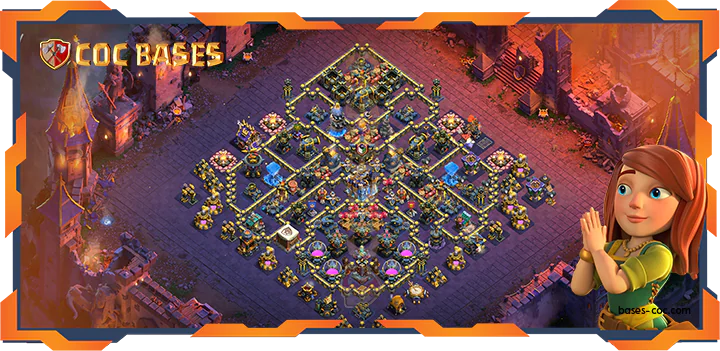 Top War Base TH18 with Link, Defense, Anti Air Electro Dragon Layout - Clash of Clans (49)