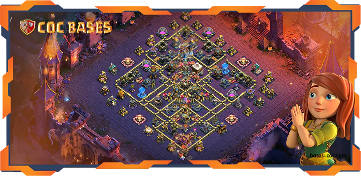 Top War Base TH18 with Link, Defense, Anti Everything Layout - Clash of Clans (03)