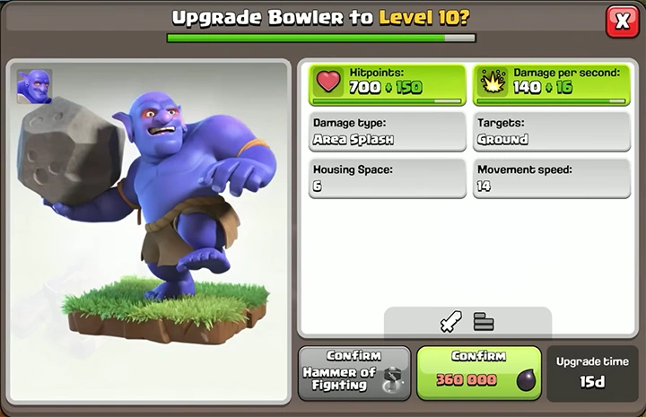 Sneak Peek 1 November 2025 - Clash of Clans 43 Upgrade Bowler to Level 10