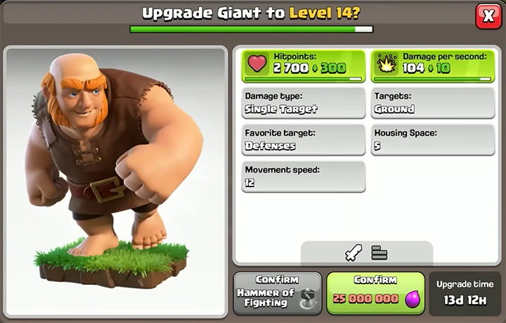 Sneak Peek 1 November 2025 - Clash of Clans 33 Upgrade Giant to Level 14