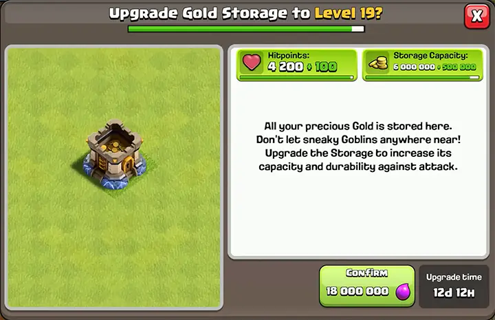 Sneak Peek 1 November 2025 - Clash of Clans 21 Upgrade Gold Storage to Level 19