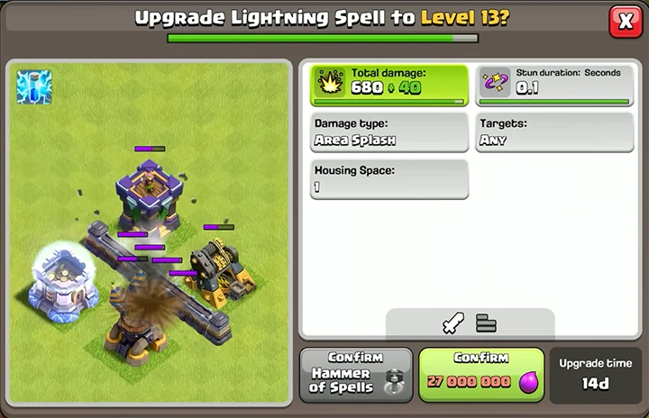 Sneak Peek 1 November 2025 - Clash of Clans 44 Upgrade Lightning Spell to Level 13