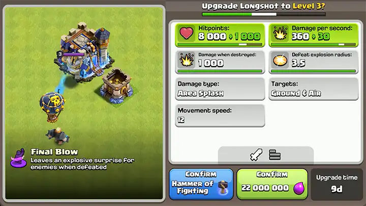 Sneak Peek 1 November 2025 - Clash of Clans 12 Upgrade Longshot to Level 3