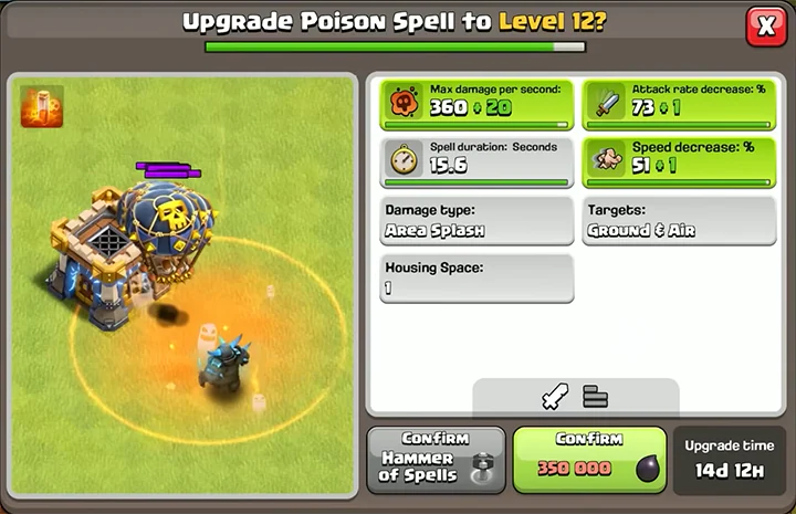 Sneak Peek 1 November 2025 - Clash of Clans 46 Upgrade Poison Spell to Level 12