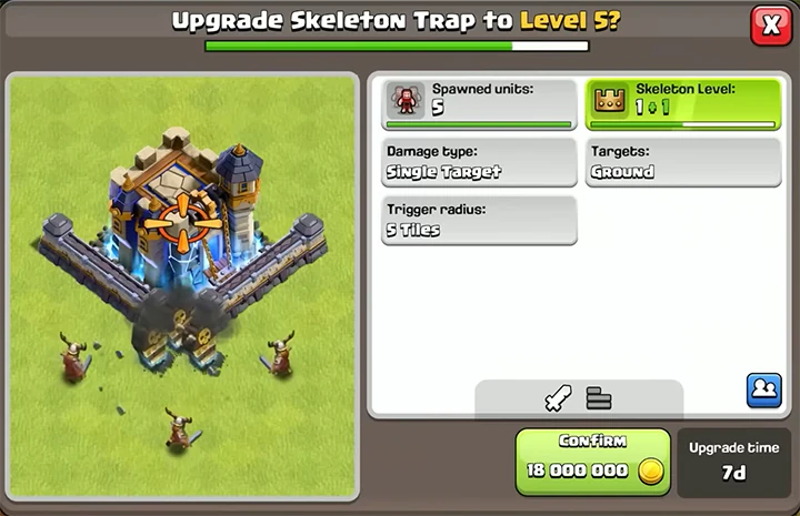 Sneak Peek 1 November 2025 - Clash of Clans 52 Upgrade Skeleton Trap to Level 5