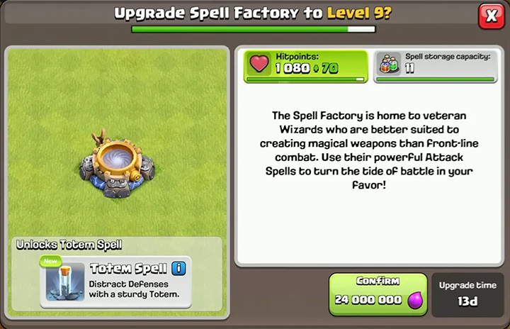 Upgrade Spell Factory to Level 9 - Sneak Peek 2 November 2025 - Clash of Clans