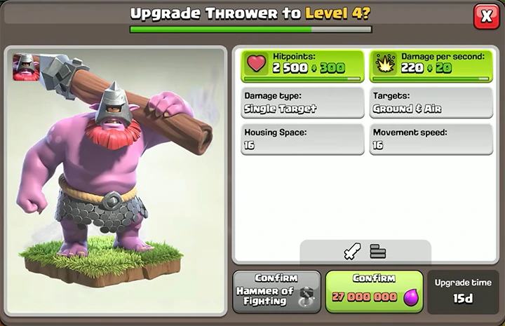 Sneak Peek 1 November 2025 - Clash of Clans 41 Upgrade Thrower to Level 4
