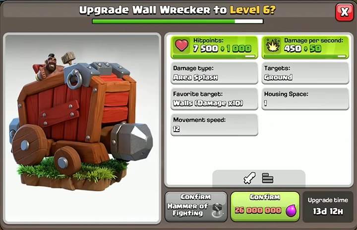 Sneak Peek 1 November 2025 - Clash of Clans 49 Upgrade Wall Wrecker to Level 6