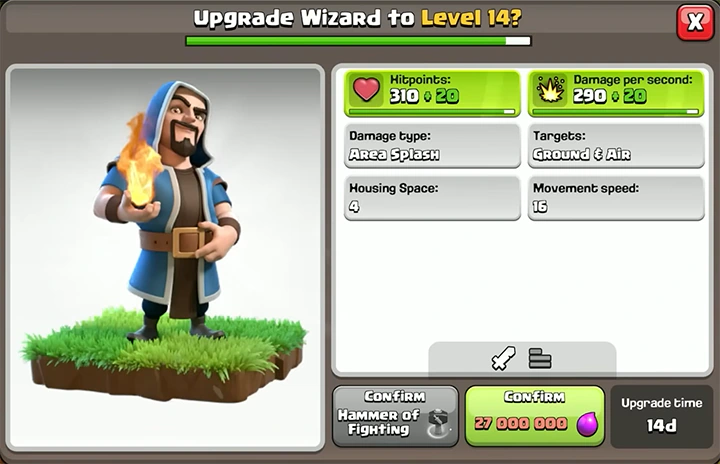 Sneak Peek 1 November 2025 - Clash of Clans 35 Upgrade Wizard to Level 14