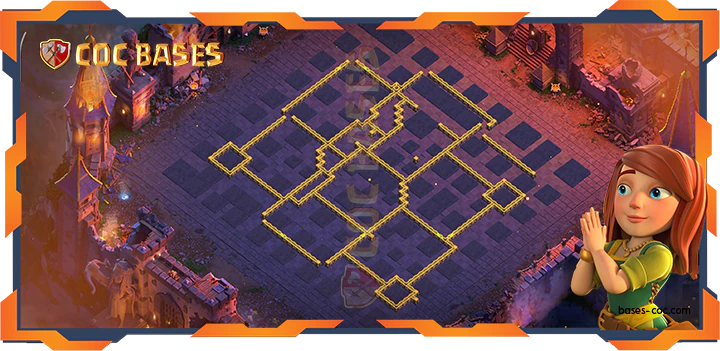 Wall - Top Base TH14 with link, WarCWL, Trophy, Anti 3 Star Layout - Clash of Clans (368)