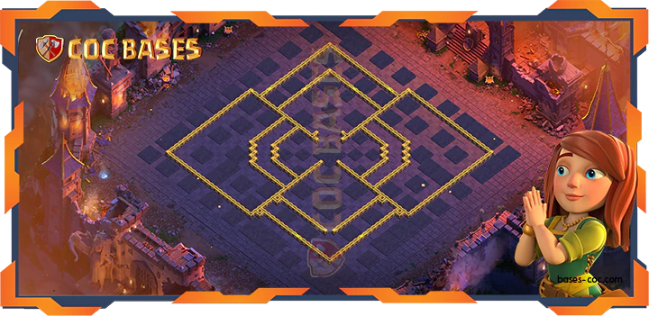Walls - Best TH14 War Base Layout with link, Anti 2 star, Anti 3 star - Clash of Clans (356)