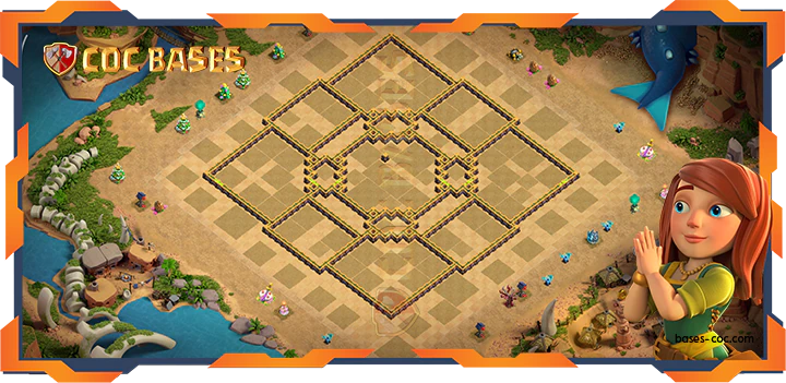 Walls - Top Anti 3 Star Base TH14 with link, Trophy, Anti 3 Star, Anti AirElectro Layout - Clash of Clans (372)
