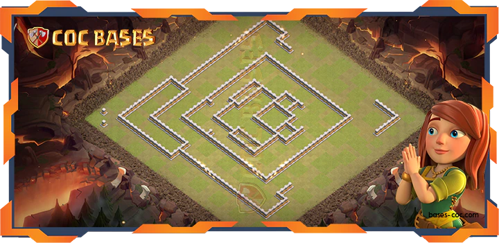 Walls - Top Base TH11 with Link, WarCWL, Anti 3 Star, Trophy, Hybrid Layout - Clash of Clans (321)
