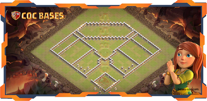 Walls - Top Base TH11 with Link, WarCWL, Anti 3 Star, Trophy Layout - Clash of Clans (330)