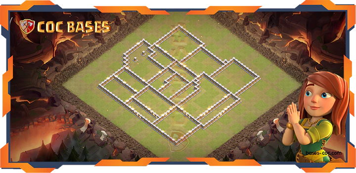 Walls - Top Base TH11 with Link, WarCWL, Anti 3 Star, Trophy Layout - Clash of Clans (343)