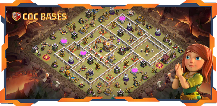 Top Base TH11 with Link, WarCWL, Anti AirElectro Layout - Clash of Clans (337)
