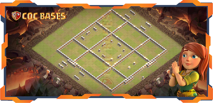 Walls - Top Base TH11 with Link, WarCWL, Trophy, Hybrid, Anti 3 Star Layout - Clash of Clans (340)