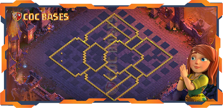 Walls - Top Base TH14 with link, WarCWL, Anti 3 Star, Trophy Layout - Clash of Clans (370)