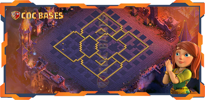 Walls - Top Base TH14 with link, WarCWL, Trophy, Anti 2 Star, Anti AirElectro Layout - Clash of Clans (379)