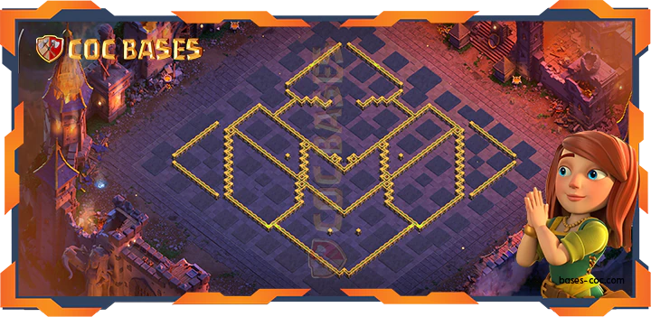 Walls - Top Base TH14 with link, WarCWL, Trophy, Anti 3 Star Layout - Clash of Clans (376)