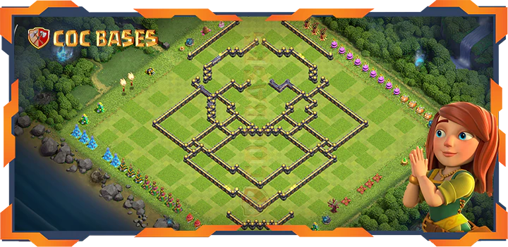 Walls - Top Base TH18 with Link, Anti 3 Star Layout - Clash of Clans (69)