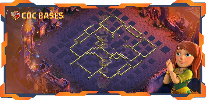 Walls - Top Base TH18 with Link, WarCWL, Anti 2 Star, Anti Everything Layout - Clash of Clans (72)