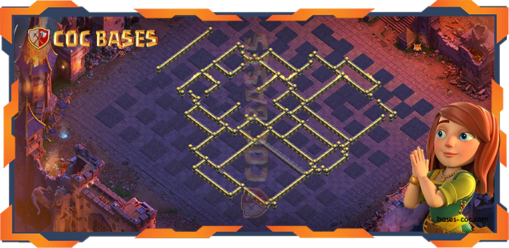 Walls - Top Base TH18 with Link, WarCWL, Anti 2 Star, Defense, Anti Everything Layout - Clash of Clans (80)