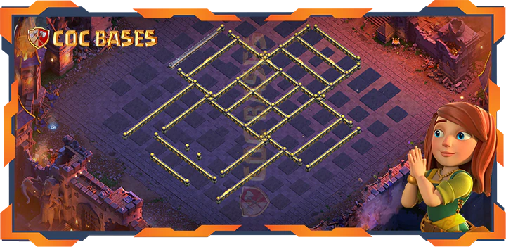 Walls - Top Base TH18 with Link, WarCWL, Defense, Anti Everything Layout - Clash of Clans (66)