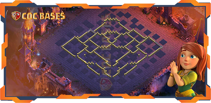 Walls - Top Base TH18 with Link, WarCWL, Defense, Anti Everything Layout - Clash of Clans (70)