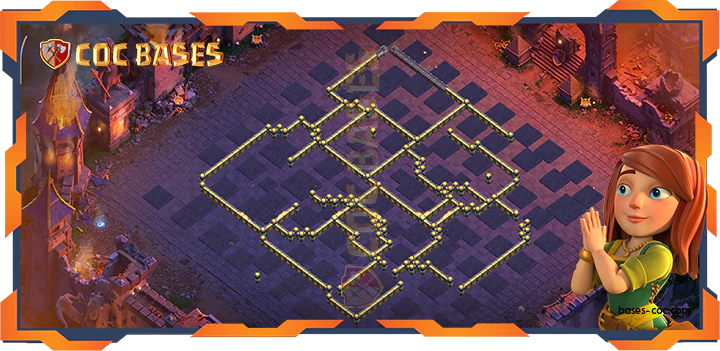 Walls - Top Base TH18 with Link, WarCWL, Defense, Anti Everything Layout - Clash of Clans (76)