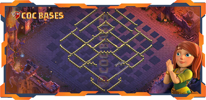 Walls - Top Base TH18 with Link, WarCWL, Defense Layout - Clash of Clans (67)